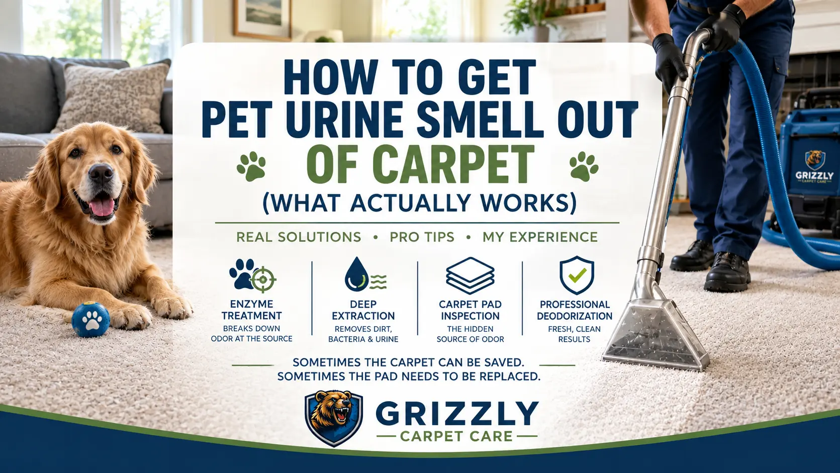 How to get pet urine smell out of carpet — professional odor treatment